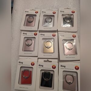 9 Pack -Mobile Phone Ring Holder - Assorted Colors